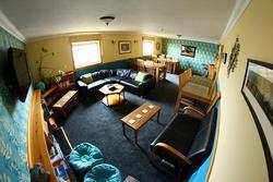 Accommodation living room, Orcades Hostel